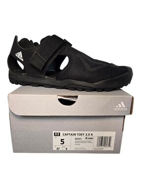 Adidas Captain Toey 2.0 K Kids Water Shoes Black Size 5 Like New